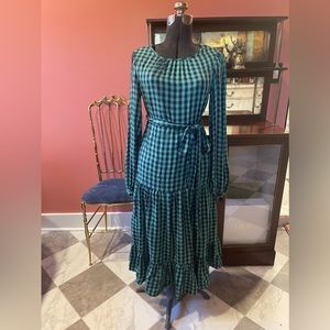 Kitri Blue/Green Plaid MIDI Dress Size 4